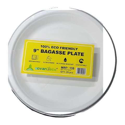 Bagasse 9inch Plates 25pcs