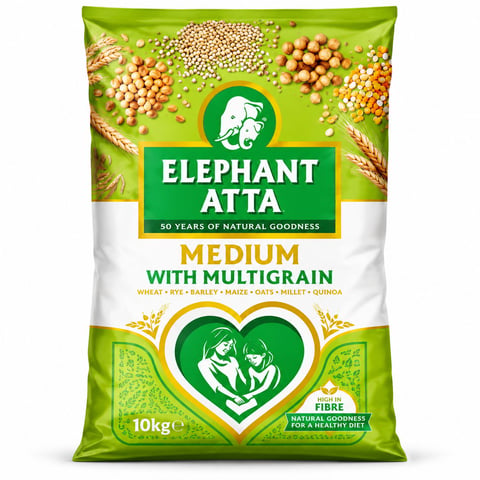 Elephant MultiGrain 10kg Premium Healthy Multi-Grain Atta
