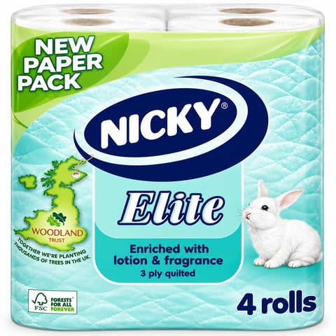 Nicky Elite 4 Roll 3 Ply