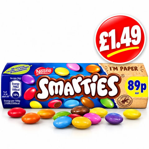 Nestlé smarties 89p