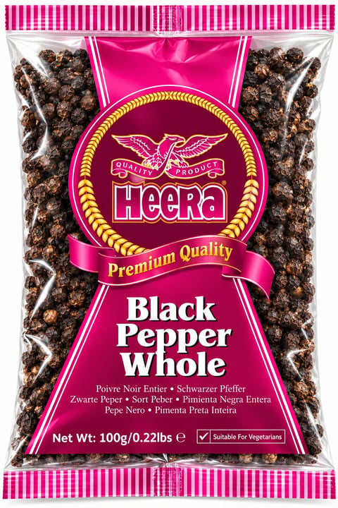 Heera Black Pepper Whole 100g