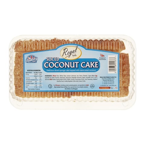 sliced coconut cake