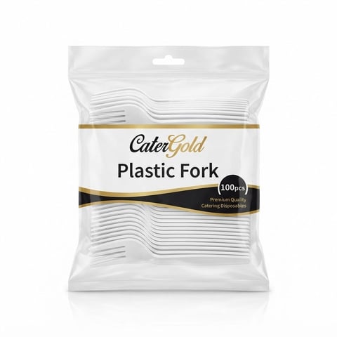 CaterGold Plastic Fork 100pcs
