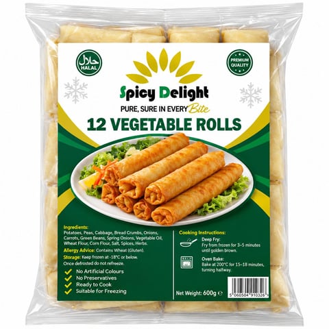 Spicy Delight 20 Veg Rolls