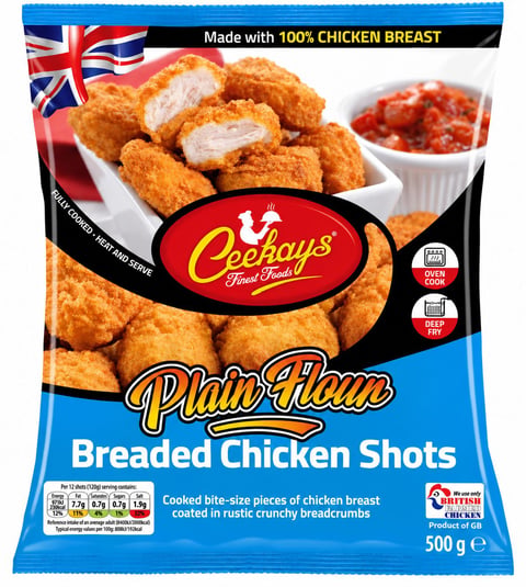 Ceekays PLAIN Breaded Chicken Shots