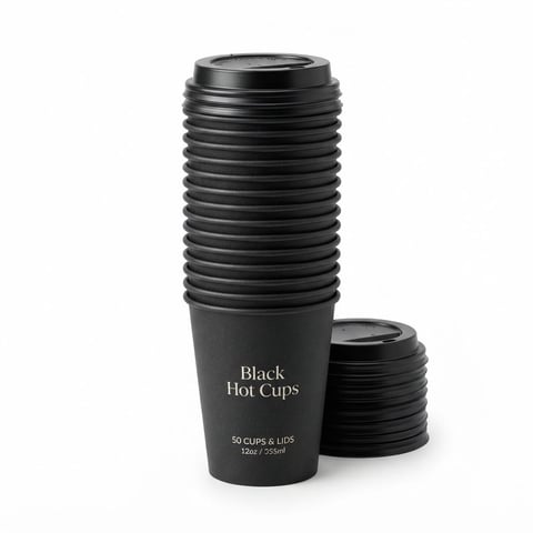Black Hot Cups