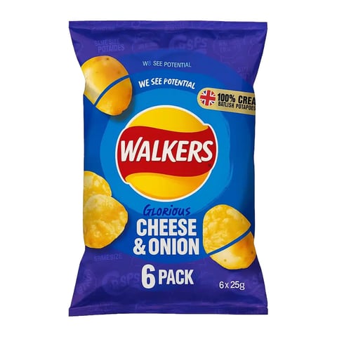 Walkers Cheese & Onion 6 Pack