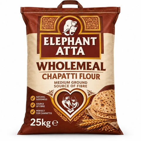 Elephant Atta 25kg Brown