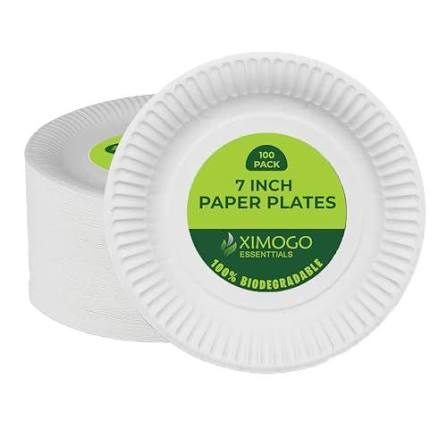 EXtraValue Paper Plates 7inch 100pcs