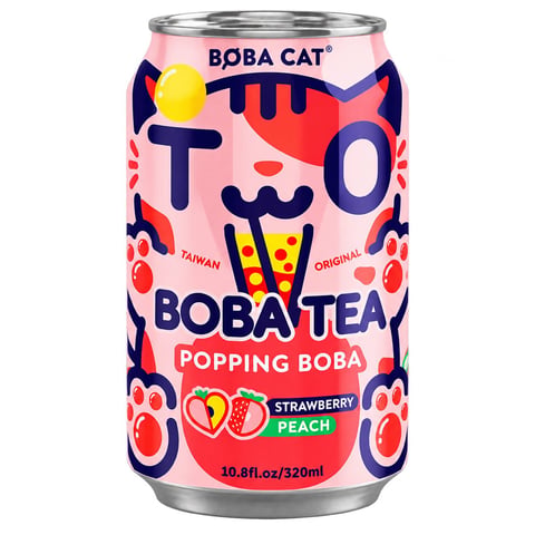 Boba Cat Strawbery Peach Tea