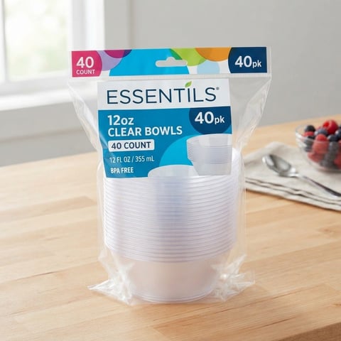 Essentils 12oz Clear Bowl 40pk