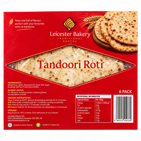 Leicest Wholemeal Tandoori Roti