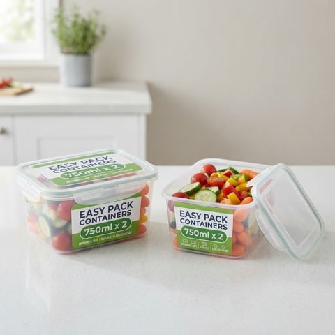 Easy Pack Containers 750mlx2