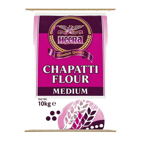 Heera Chapatti Flour Medium 10kg Premium Whole Wheat Flour