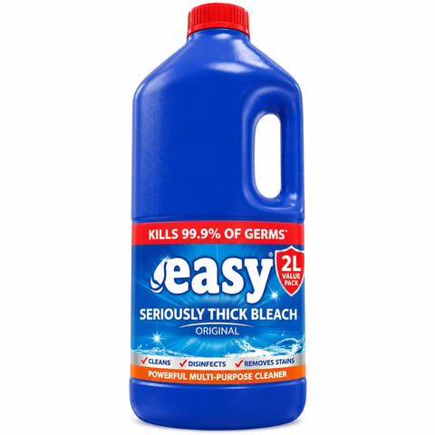 Easy Original Thick Bleach 2L - Powerful Multi-Purpose Cleaner