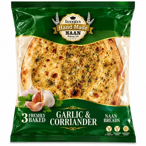Leicester Bakery Garlic Naan Handmade