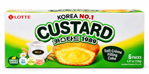 6 Custard Cakes - Soft Creamy Sweet Cakes