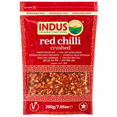 Indus Red Chilli Crushed 200g 04