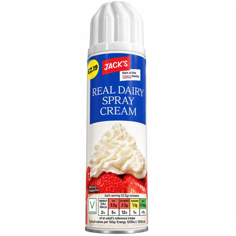 jacks real dairy spray cream