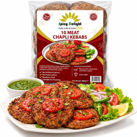 Spicy Delight 15 Chicken Chapli Kebabs