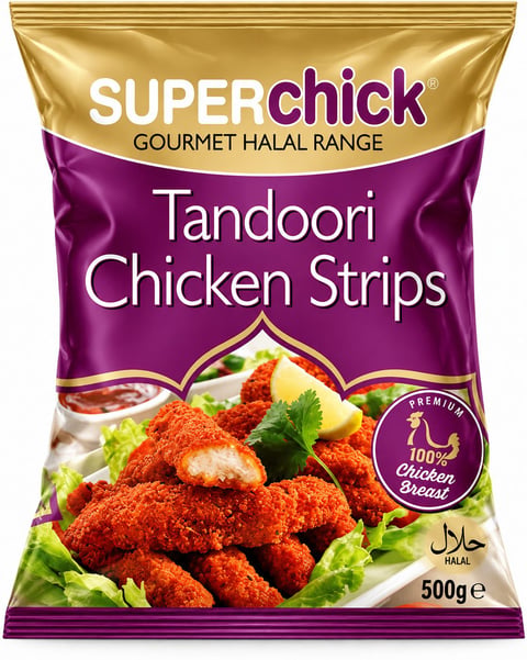 SuperChick Tandoori Chicken Strip 500g