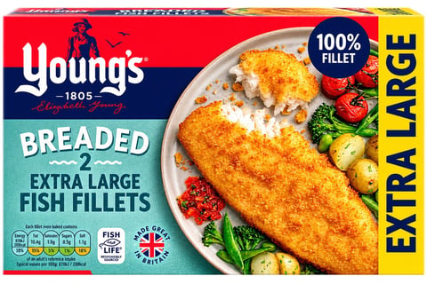 2 Youngs XL Breaded Fish Fillet