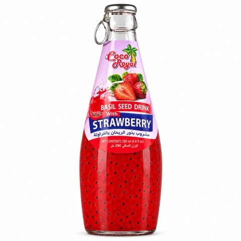 Afdah Basil Seed Strawberry Drink 290ml