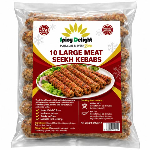 Spicy Delight 20 Large Meat Kebabs