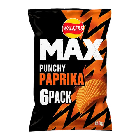 Walkers Max Paprika 6 Pack