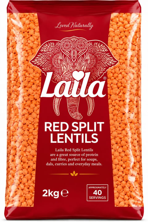 Laila Red Split Lentils 2kg